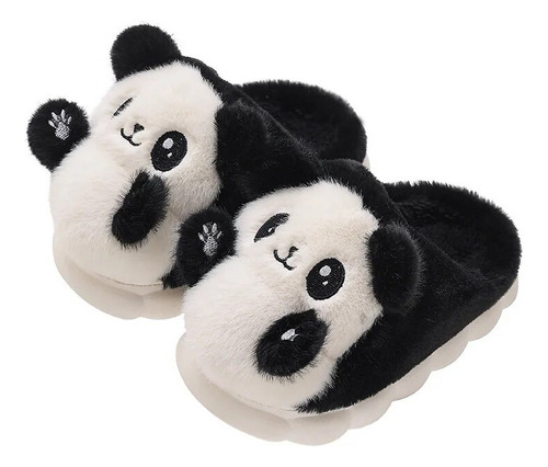 Bonitas Zapatillas De Invierno Con Forma De Panda Con Dibujo