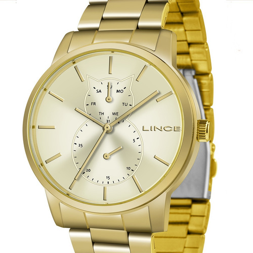 Imagem 2 de 9 de Relógio Lince Multifunção Feminino Lmgj086l C1kx + Kit C/nf