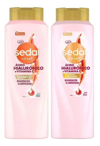 Sedal Ácido Hialurónico 620ml Shampoo + Acondicionador