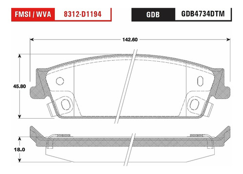 Balatas Ceramicas Tras Silverado 1500 V6 4.3l 09/18 Trw