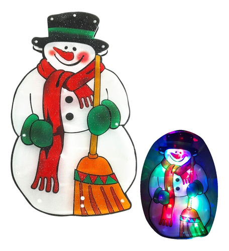 3 Adornos Figuras Navideñas Con Luces Led Decoración Navidad