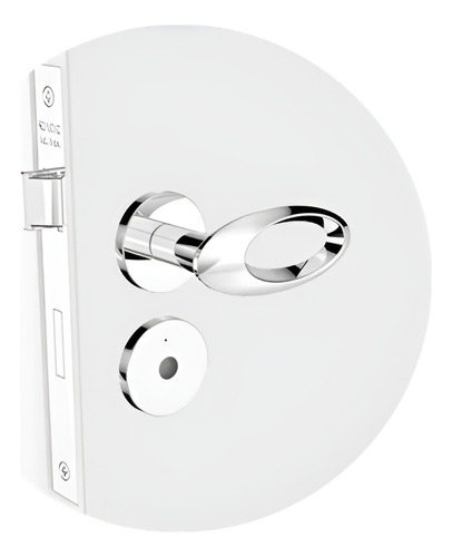 Fechadura Open Golf Banheiro Cromado Ros22 40x53 Soprano Cor Prateado