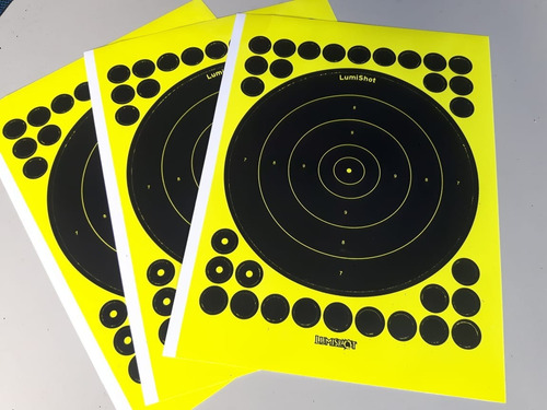 Alvo Reativo Fluorecentes 200mm - Kit 10 Folhas (10 Alvos)