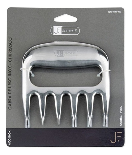 Garra De Urso Inox Churrasco Garfo Trinchante Profissional