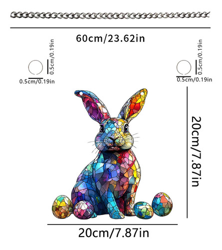 Adorno De Conejito De Acrílico De Pascua Decoración De Acríl
