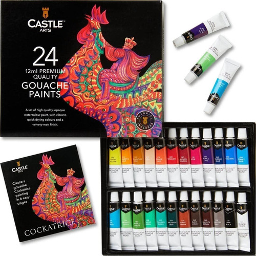 Castle Art Supplies Juego De Tubos Gouache De 24 Piezas | 24