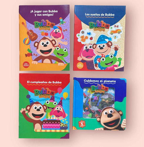 Bubba Y Sus Amigos Libros Con Sticker Y Con Puzzle X Pack 4