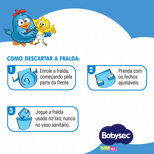 Fralda Babysec Ultra Hiper M 72 Unidades Médio (m) Sem Gênero