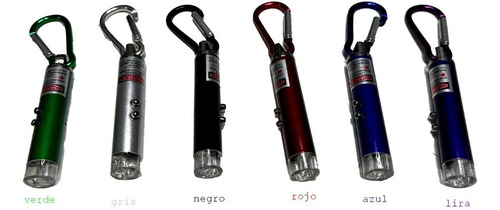 Pack 12 Láser Puntero Llavero 3 En 1 (láser, Led Y Uv)8816-1
