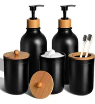 Comprar Juego De 5 Accesorios De Baño Negros, Accesorios