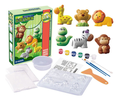 Kit Pintura Infantil De Brinquedos Boneca Gesso Para Criança