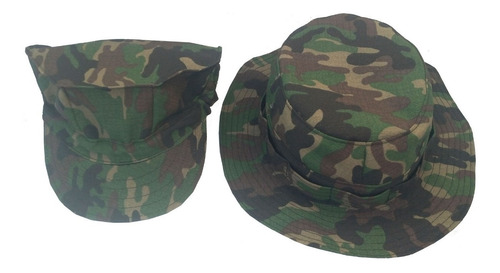 Kit-conjunto-combo Tactico Kepi 8 Puntas-boonie Hat Multicam