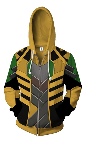 Cosplay Halloween Vengadores Loki Sudadera A Juego 3d