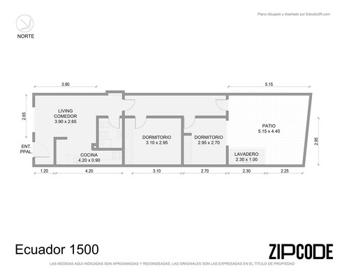 Planta Baja 2 Ambientes Con Patio En Recoleta