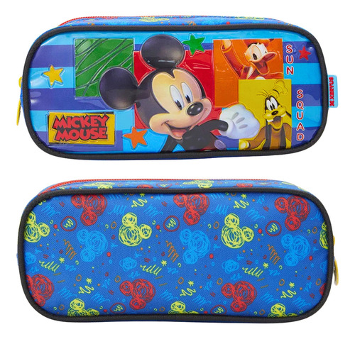 Estojo Escolar Xeryus Cor Azul Mickey 1 Nível