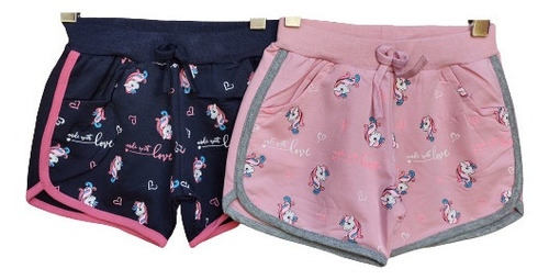 Bellos Shorts De Bebé Unicornio Niña 