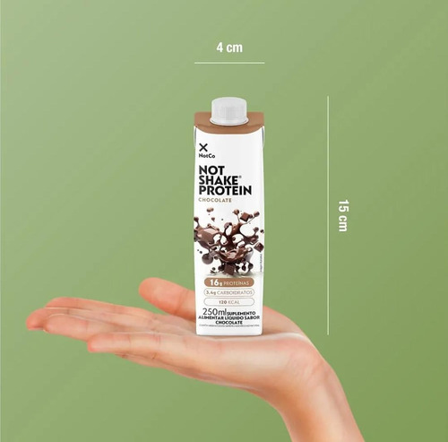 Bebida Not Shake Protein Sabor Chocolate 250ml - Kit Com 3