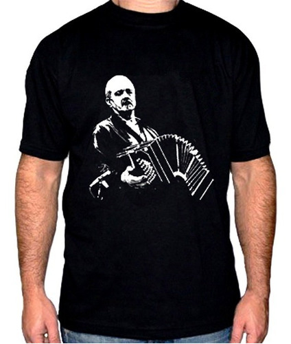 Astor Piazzolla Tango Remera Estampada Con Vinilo