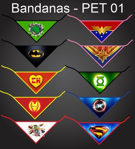 150 Und. Bandanas Pet Tam. Único Com 30 Estampas Diferentes