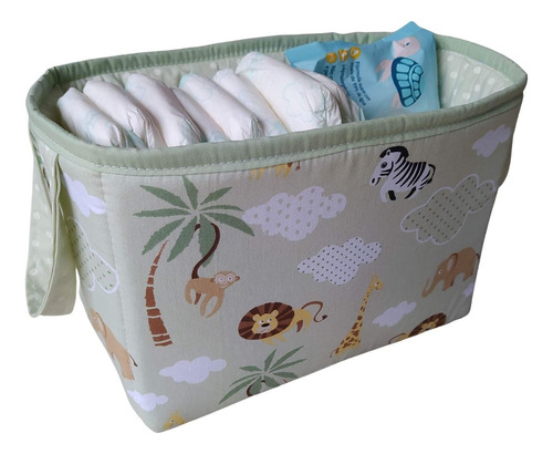 Cesto Organizador Porta Fraldas Kit Higiene Organiza Baby
