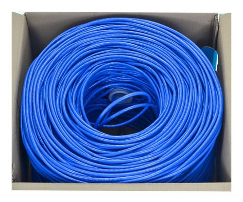 Imagem 4 de 4 de Caixa Cabo De Rede E Alarme Azul 4 Pares Cat5e 300 Mts