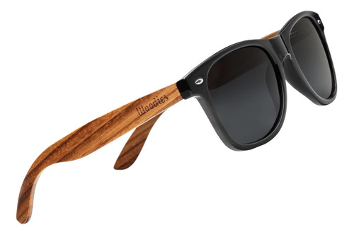 Woodies Zebra Wood Classic Anteojos De Sol Negros Para Hombr