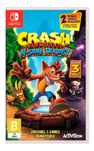 Crash Bandicoot: N. Sane Trilogy  Standard Edition Activision Nintendo Switch Físico
