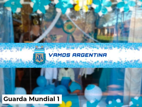 Vinilos Guarda Vidriera Mundial Argentina Futbol Qatar 2022