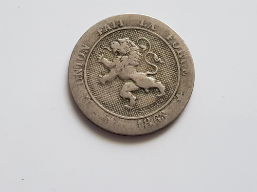 Moneda 1863 Belgica 5 Cent Franco Coleccion Leopoldo I