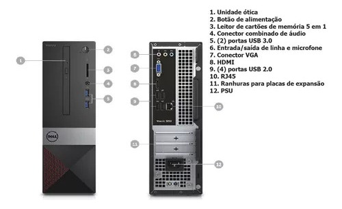 Cpu Dell Vostro 3470 Core I7 9700 4.7ghz 8gb 1 Tera Ssd Nvid