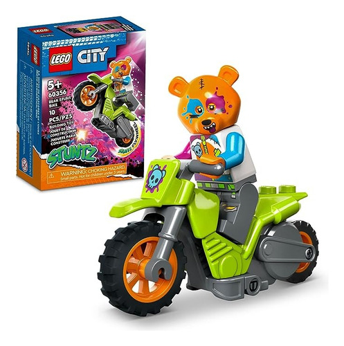 Lego City Bear Stunt Bike Moto Bloques Para Armar 10 Piezas