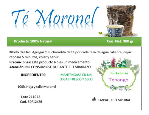 Te Moronel - Planta De La Vida 300gr