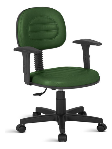 Cadeira De Escritório Secretária Com Gomo E Braço Rj Verde