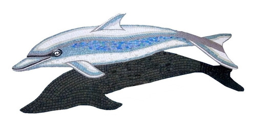 Imagen 1 de 7 de Mosaico Figura Delfin Gris De 1.25 Mts Para Alberca