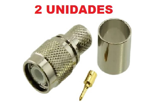 Conector Tnc Macho A Coaxial Rg58  (pack 2 Unidades)