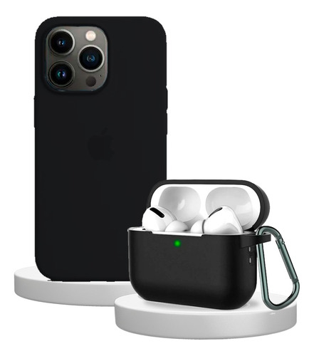 Case De Silicona Para iPhone + Case Para AirPods