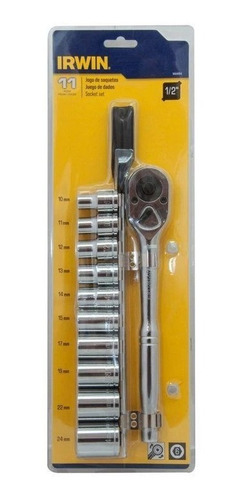 Imagem 2 de 4 de Jogo De Chaves Soquete Milimetro 10 A 24mm Irwin ** Oferta!*