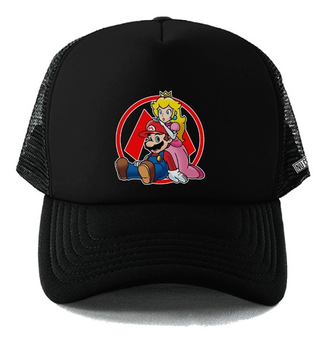 Gorra Con Malla Mario Y Princesa Peach Phg