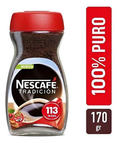 Oferta! Nescafe Tradición 170g Clasico 100% Puro Sin Tacc
