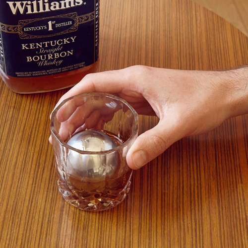 Enfriadores De Acero Para Whisky Color Plateado