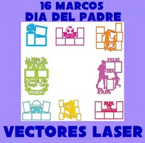 Comprar Vectores Corte Laser Marcos Con Frases Dia Del Padre .cdr