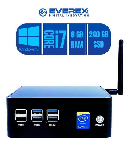 Mini Pc Core I7-4500u, 8gb , 240 Ssd E Windows 10 - Everex