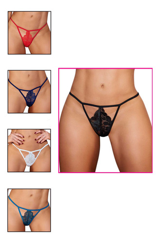 Panty Tipo Tanga Brasilera Graduable Paquete X 5