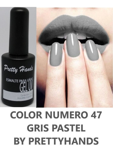 Esmalte  Semipermanente Gris Pastel / By Prettyhands 