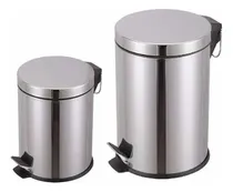 Comprar Set 2 Tachos Cestos De Basura 12 Y 3 Litros Acero Inoxidable