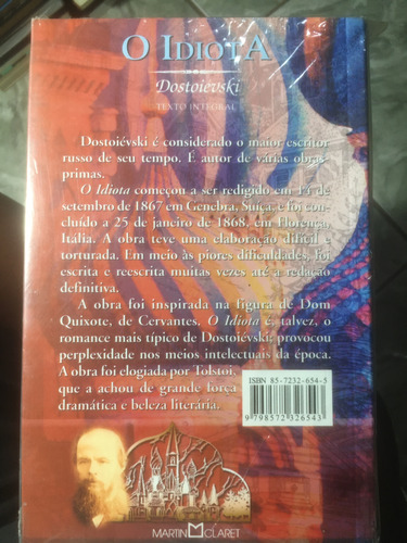 O Idiota- Dostoiévski- Texto Integral- Obra-prima De Cada Autor