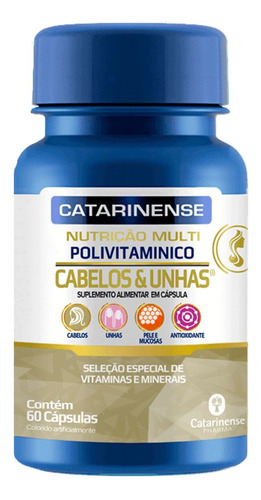 Multivitamínico Cabelos E Unhas 60 Cápsulas - Catarinense