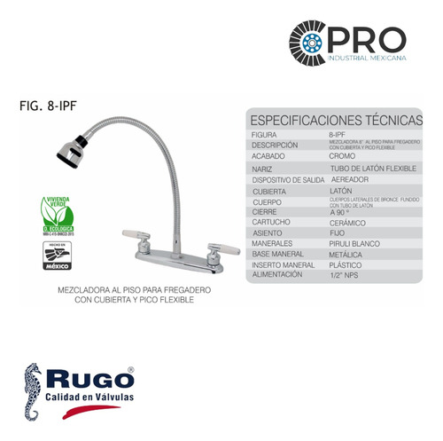 Mezc Freg Pico Flexible C/man Piruli Rugo 8-ipf
