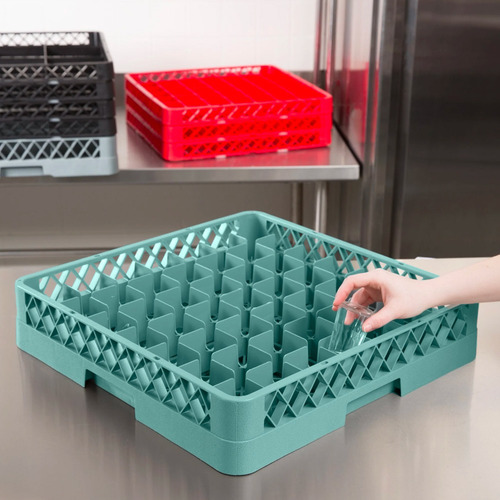 Rack Cesta Lavavajillas Restaurante 49 Vasos 50x50 Cm 3 Color Color Al Azar