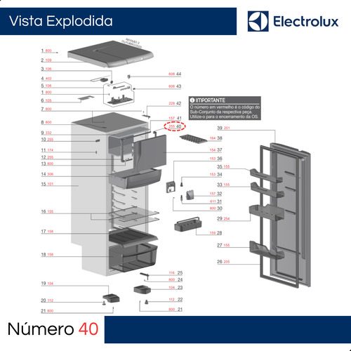 Suporte Porta Do Freezer Geladeira Electrolux Re28 Re26 Re29